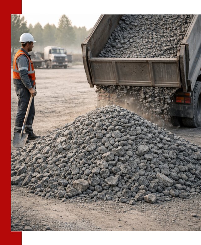 Гранитный щебень фракции 100–201 для строительства в Гагарине