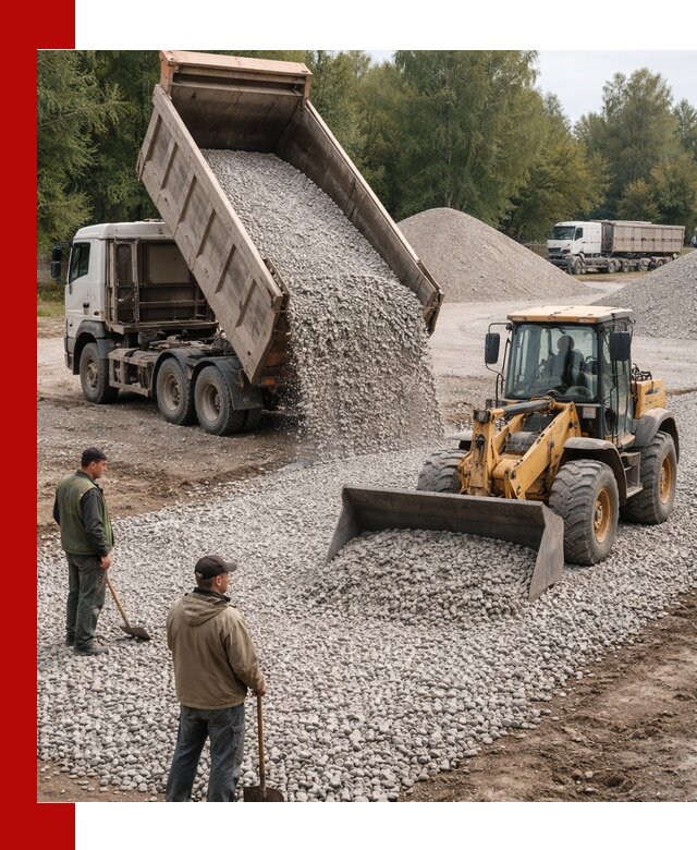 Купить гравийный щебень фракция 20-40 в Гагарине с доставкой