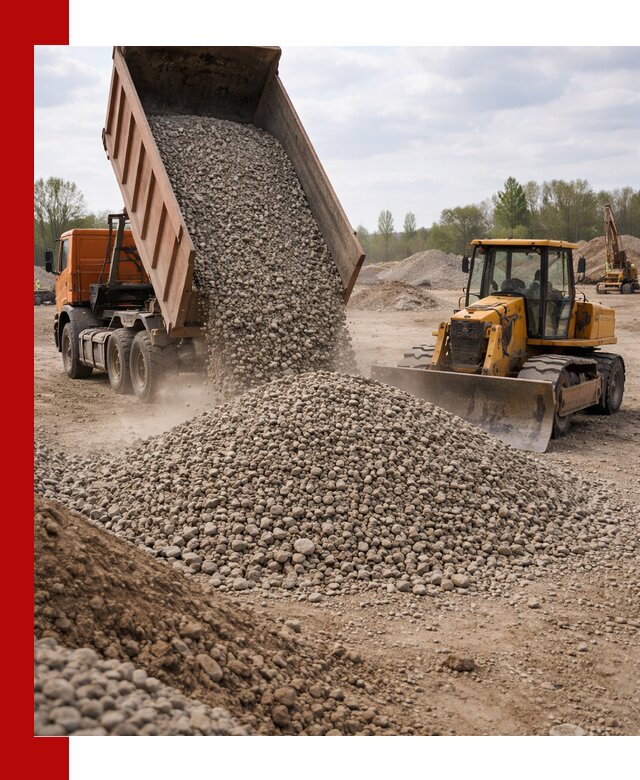 Доставка гравийного щебня фракции 40-70 в Гагарине
