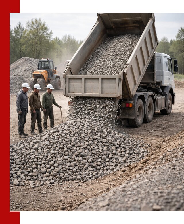 Доставка гравийного щебня фракции 70-120 в Гагарине