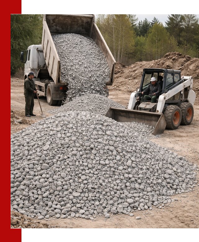 Доставка доломитового щебня в Гагарине напрямую от карьера
