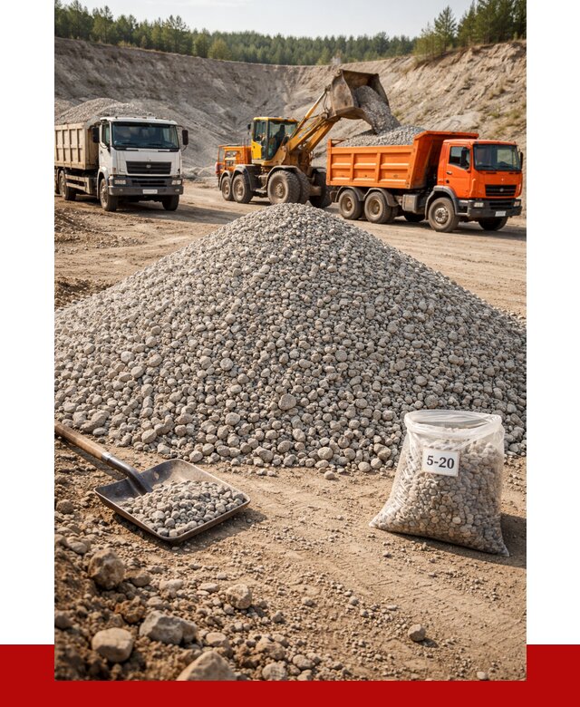 Доломитовый щебень фр. 5-20 в Гагарине от 4370 р. | ПРОНЕРУДГгр