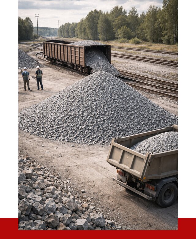 Железнодорожный щебень 20-60 в Гагарине от 1769 р. | ПРОНЕРУДГгр