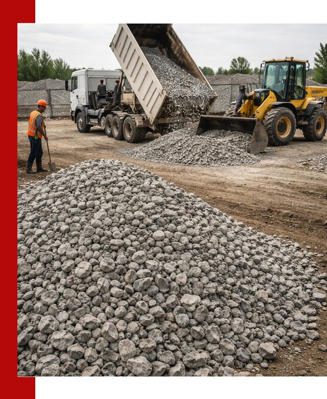 Доставка бетонного щебня фракции 40-70 в Гагарине