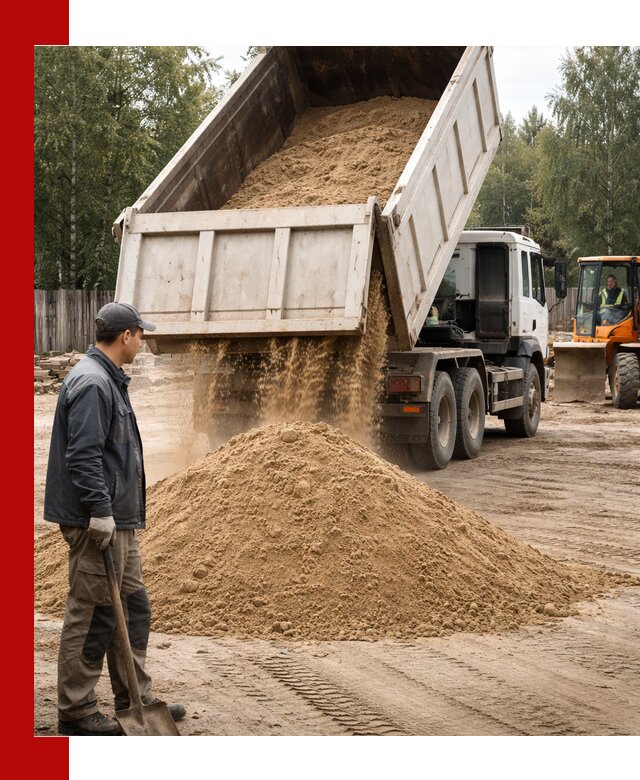 Доставка и продажа песка с разгрузкой в Гагарине