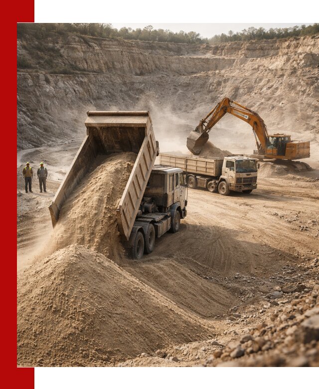 Карьерный песок навалом с доставкой в Гагарине