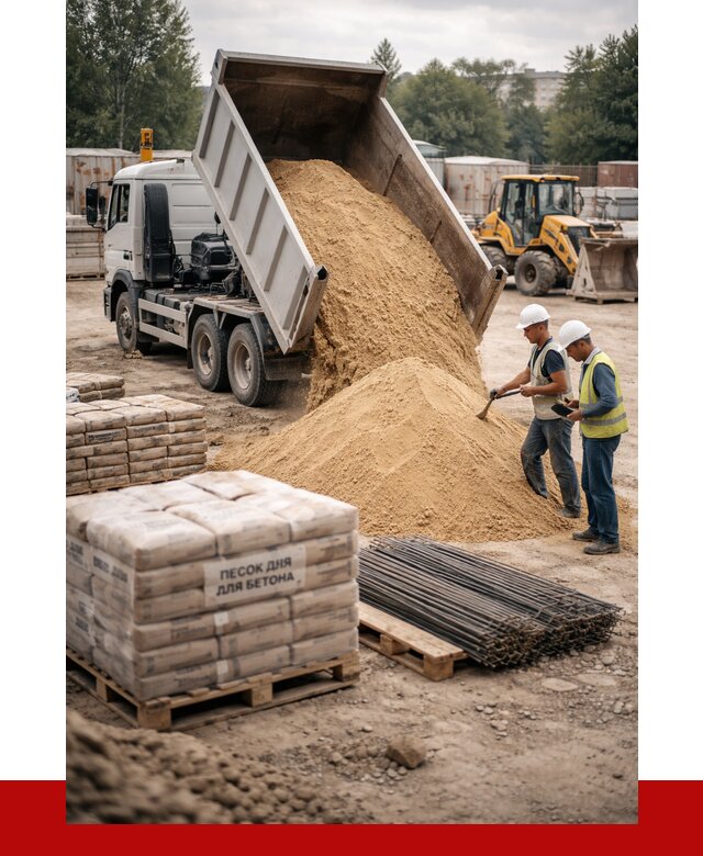 Песок для бетона в Гагарине от 2601 р. с доставкой, ПРОНЕРУДГгр