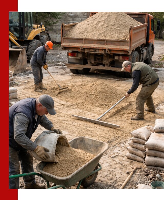 Поставка песка для стяжки в Гагарине с быстрой доставкой