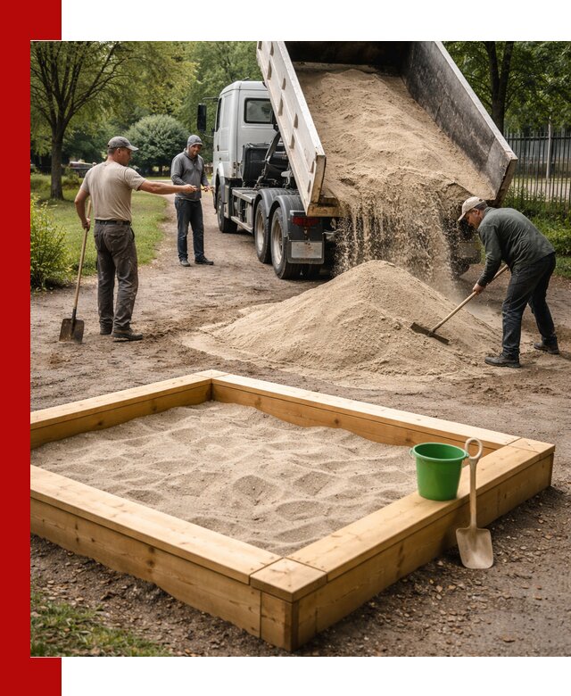 Песок для песочницы с доставкой в Гагарине недорого и чистый