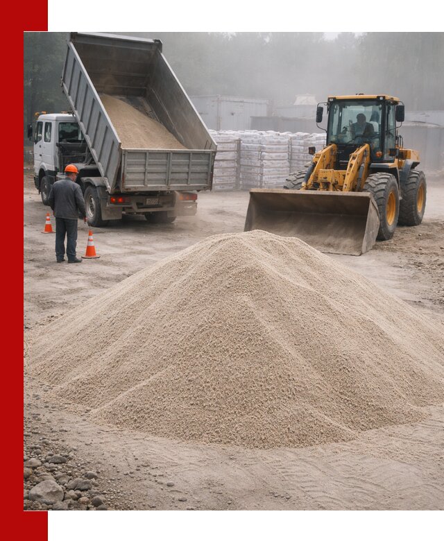 Кварцевый песок фракция 0–8 для стройработ в Гагарине