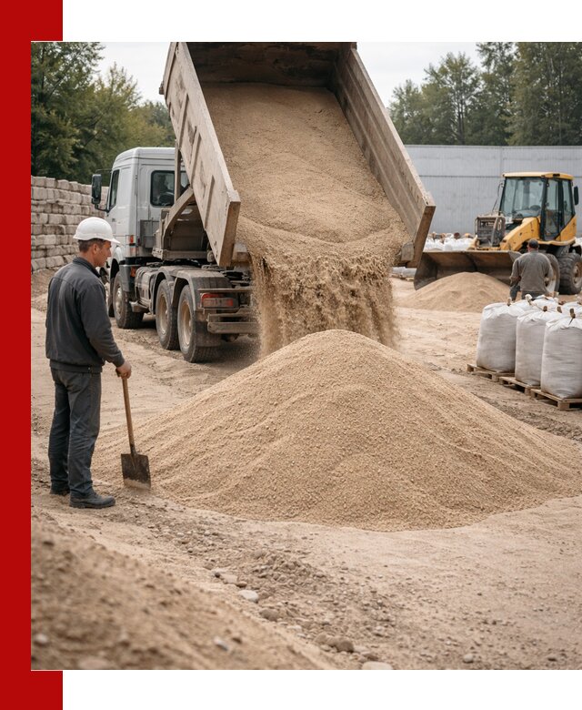 Кварцевый песок фракция 0–3 мм с доставкой в Гагарине