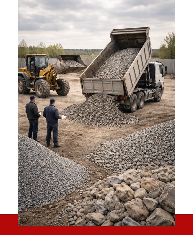 Гравий и камень с доставкой в Гагарине от 4370 р. - ПРОНЕРУДГгр