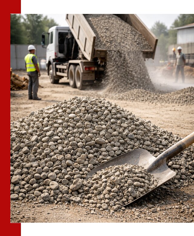 Доставка гравия фракции 20-40 в Гагарине с самосвалами