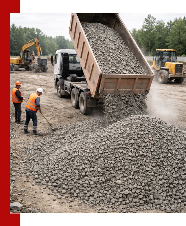 Доставка гравия фракции 40-70 в Гагарине оптом и в розницу