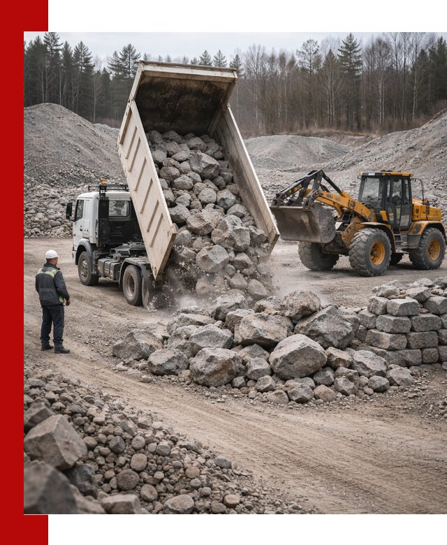 Доставка и продажа бутового гранитного камня в Гагарине