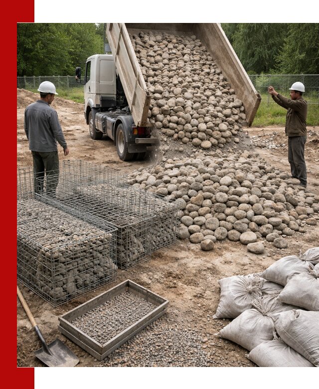 Камень для габионов фракция 70–151 в Гагарине