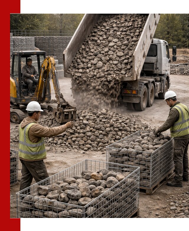 Камень для габионов фракция 100–201 в Гагарине