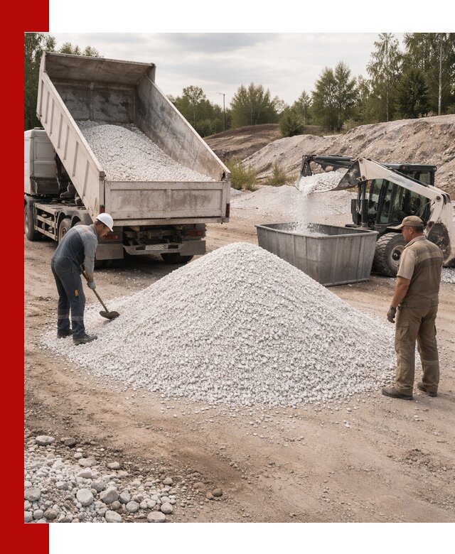 Доставка и продажа белой мраморной крошки в Гагарине