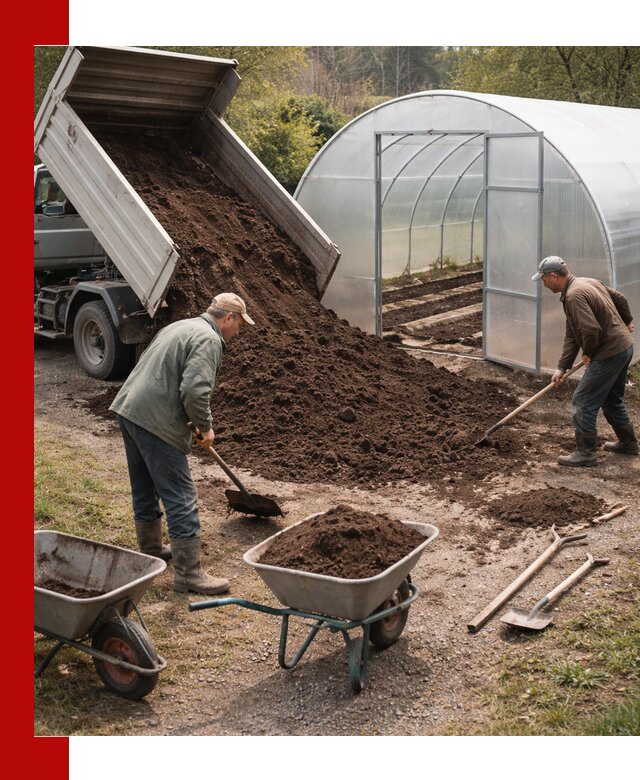 Грунт для теплицы с доставкой в Гагарине — плодородный субстрат под растения
