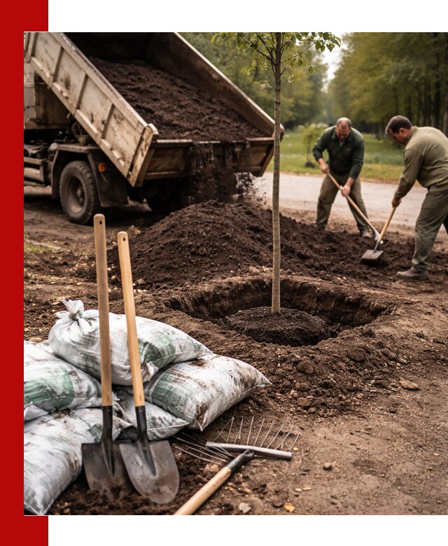 Грунт для посадки деревьев в Гагарине — доставка и подготовка почвы
