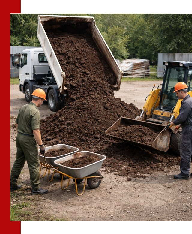 Доставка торфо-земляной смеси в Гагарине для огорода и ландшафта