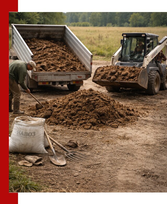 Доставка конского навоза в Гагарине с разгрузкой и доставкой на объект