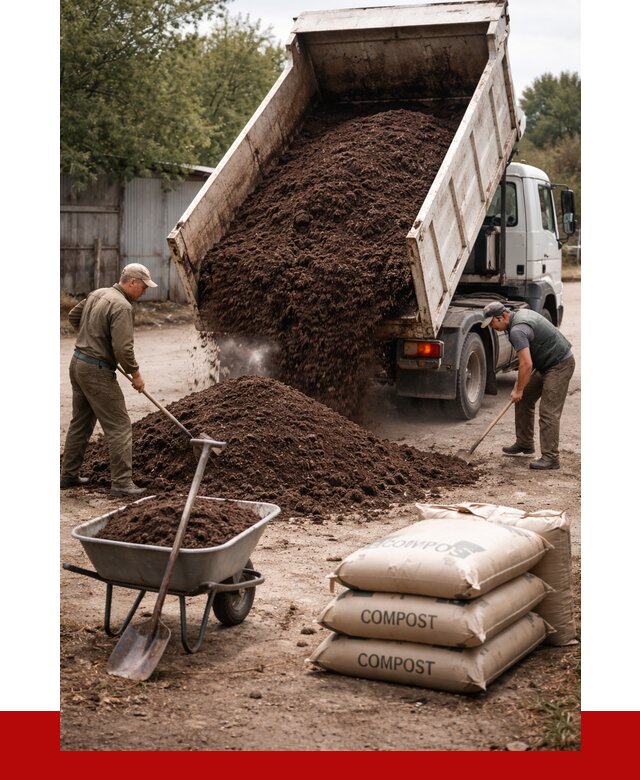 Купить компост в Гагарине от 4370 р. за куб с доставкой | ПРОНЕРУДГгр