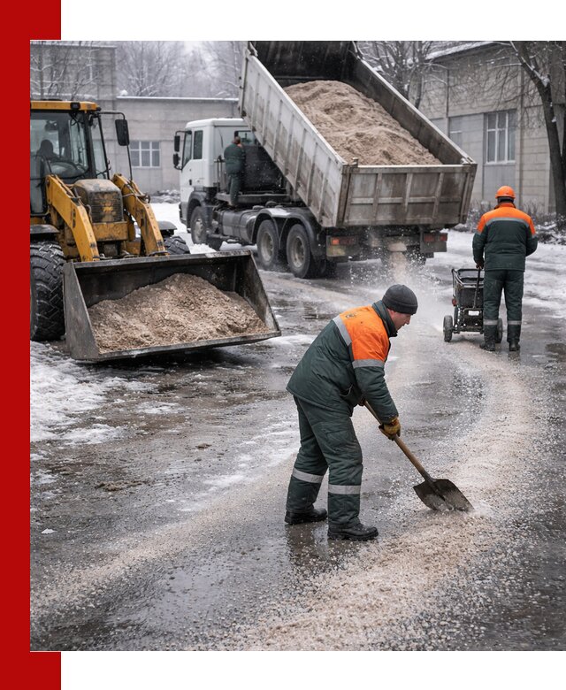 Реагент против гололеда с доставкой и нанесением в Гагарине