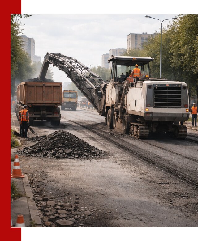 Фрезерованный асфальт в Гагарине — удаление и вывоз старого покрытия