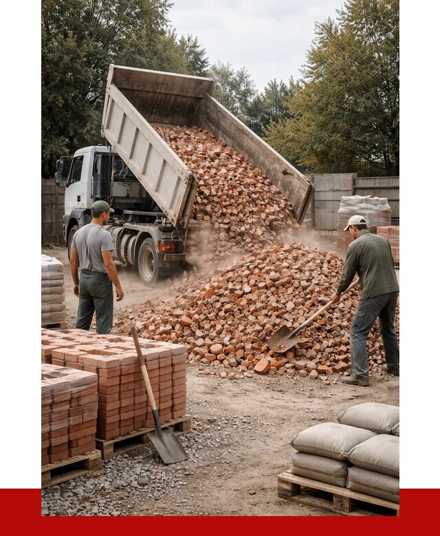Бой кирпича в Гагарине с доставкой от 4370 руб/куб | ПРОНЕРУДГгр