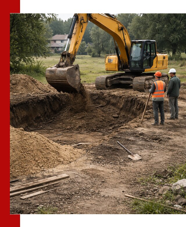 Рытье котлована под фундамент в Гагарине (быстро и недорого)