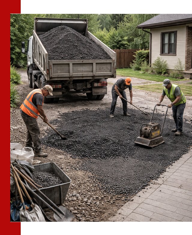 Асфальтовая крошка для двора с доставкой в Гагарине